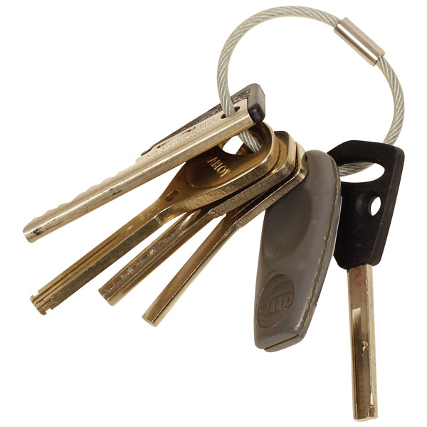 Push-Lock Permanent Cable Key Ring