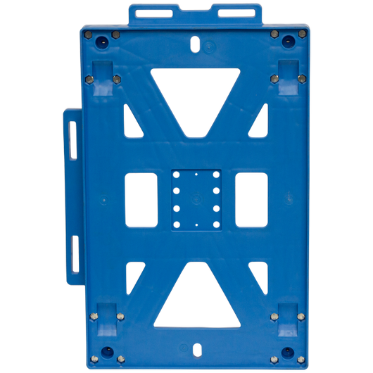 Custom Crate Dollies - Blue - Top Down View 