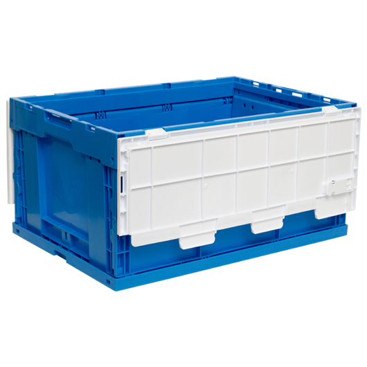 Custom Crates for Warehouse Automation - with lid open - right angle 
