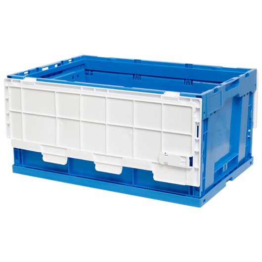 Custom Crates for Warehouse Automation - with lid - left angle