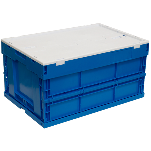 Custom Crates for Warehouse Automation - right angle view with lid