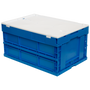 Custom Crates for Warehouse Automation - left angle view with lid 