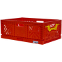 Custom Flat‑pack Crates showing barcode