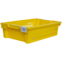 Custom Nest or Stack Crate - Angle showing barcode label