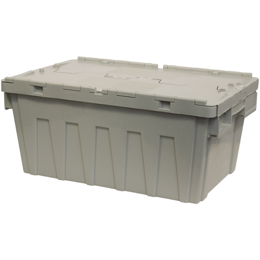 Custom Security Sealing Crate - Grey - Angle View