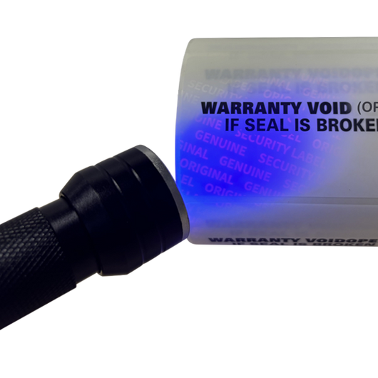 Custom UV Hidden Message Voiding Security Labels Custom - Genuine and Original Message