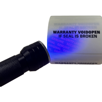 Custom UV Hidden Message Voiding Security Labels