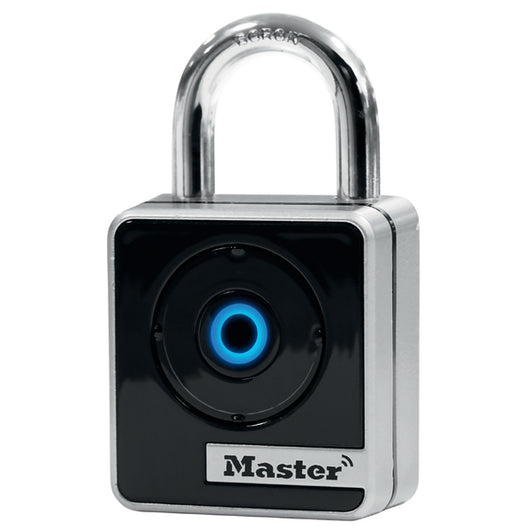 Smart Keyless Padlock for business applications. Angle photo.