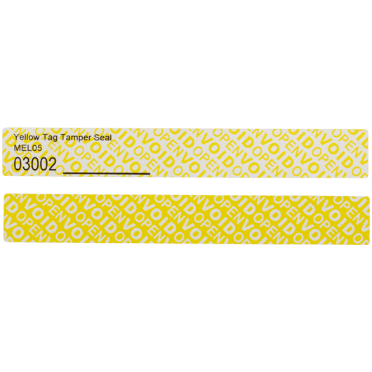Yellow Data Centre Tamper Seals (Multi-Surface Security Labels)