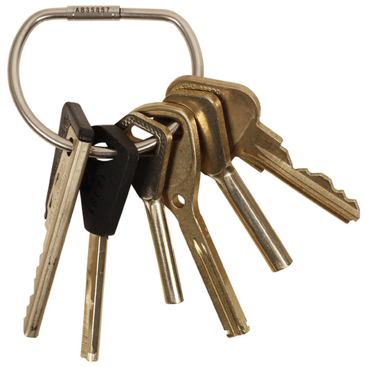 Slide n’ Crimp™ Solid Serialised TE Key Ring (25mm)