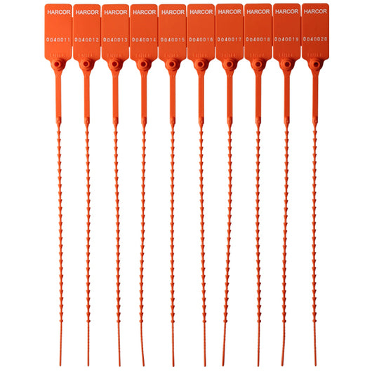 Plastic Pulltight V2 - Orange / Numbered (1000 Unit Carton)