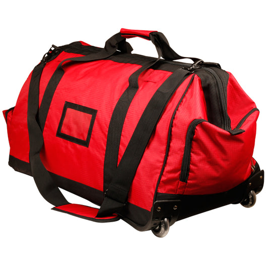 Large Fire Fighter Kit Bag with Wheels - Red